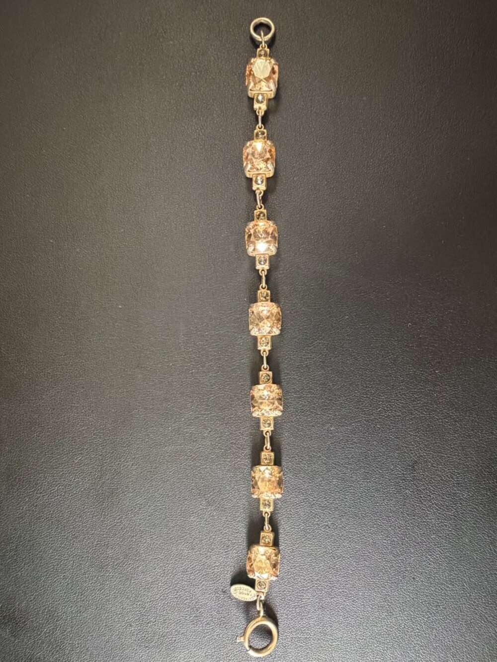 Catherine Popesco Champagne Swarovski Crystal Bracelet